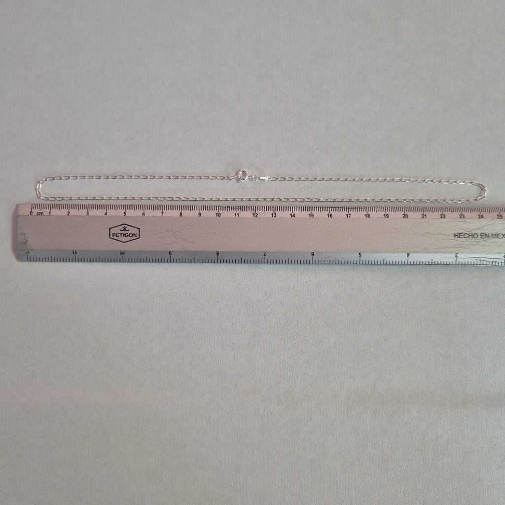 CADENA TEJIDO ESLABONES PLATA .925 50 CM 2.5 GR (NUEVO)