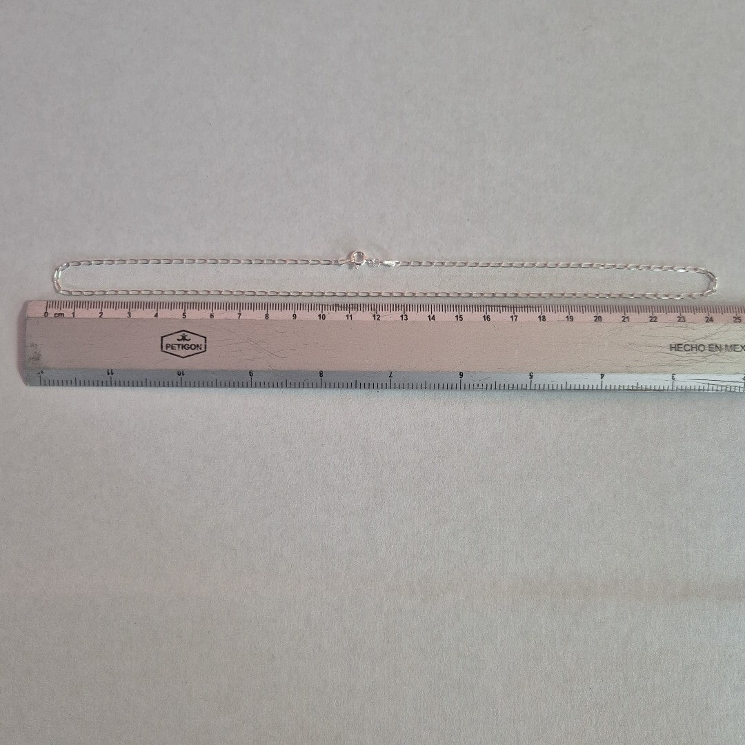 CADENA TEJIDO ESLABONES PLATA .925 50 CM 2.5 GR (NUEVO)