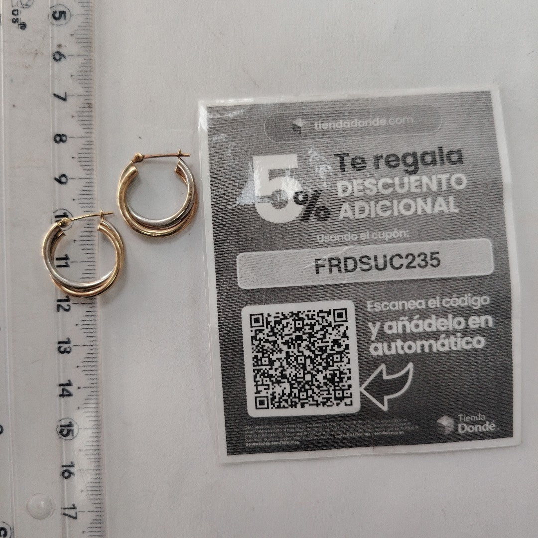 ARRACADAS PAR ORO 10 K 1.1 GRMS (SEMINUEVO)