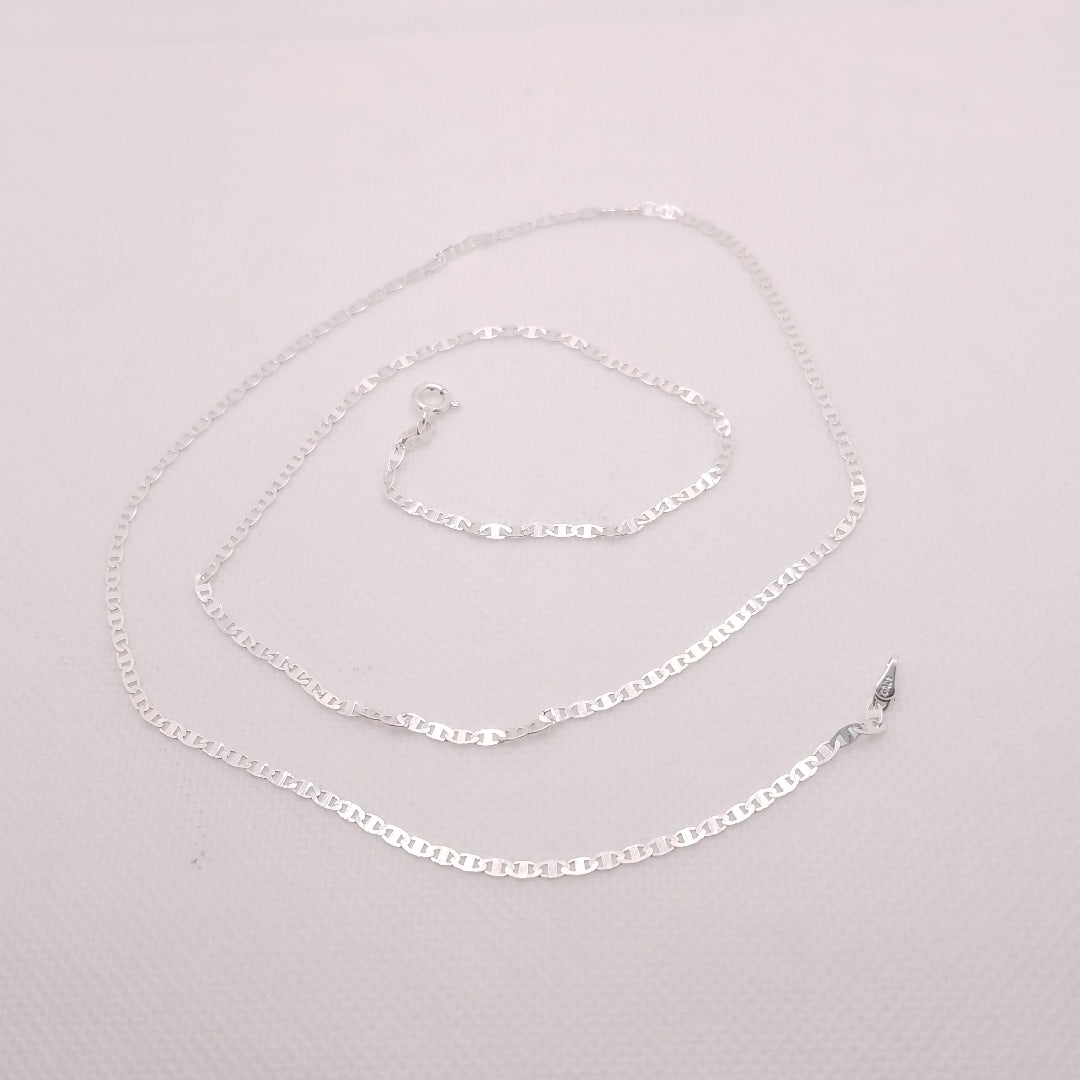 CADENA TEJIDO ESPEJO PLATA .925 60 CM 4.3 GR (NUEVO)