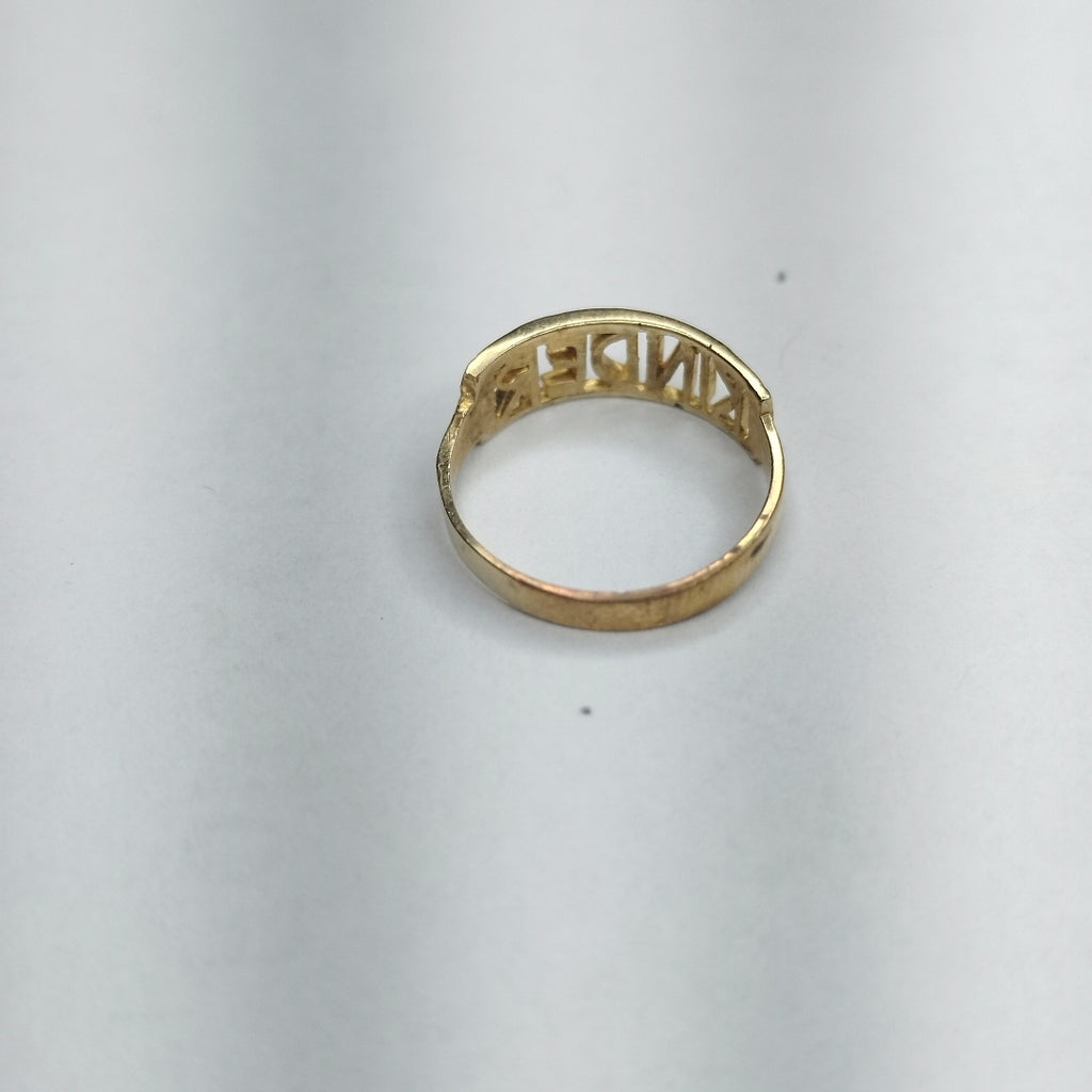 ANILLO CONMEMORATIVO ORO 10 K 0,80 GRMS (SEMINUEVO)