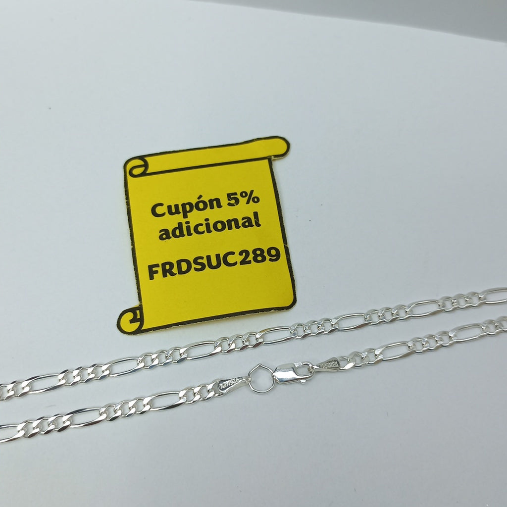 CADENA TEJIDO 3X1 PLATA .925 55 CM 7.7 GR (NUEVO)