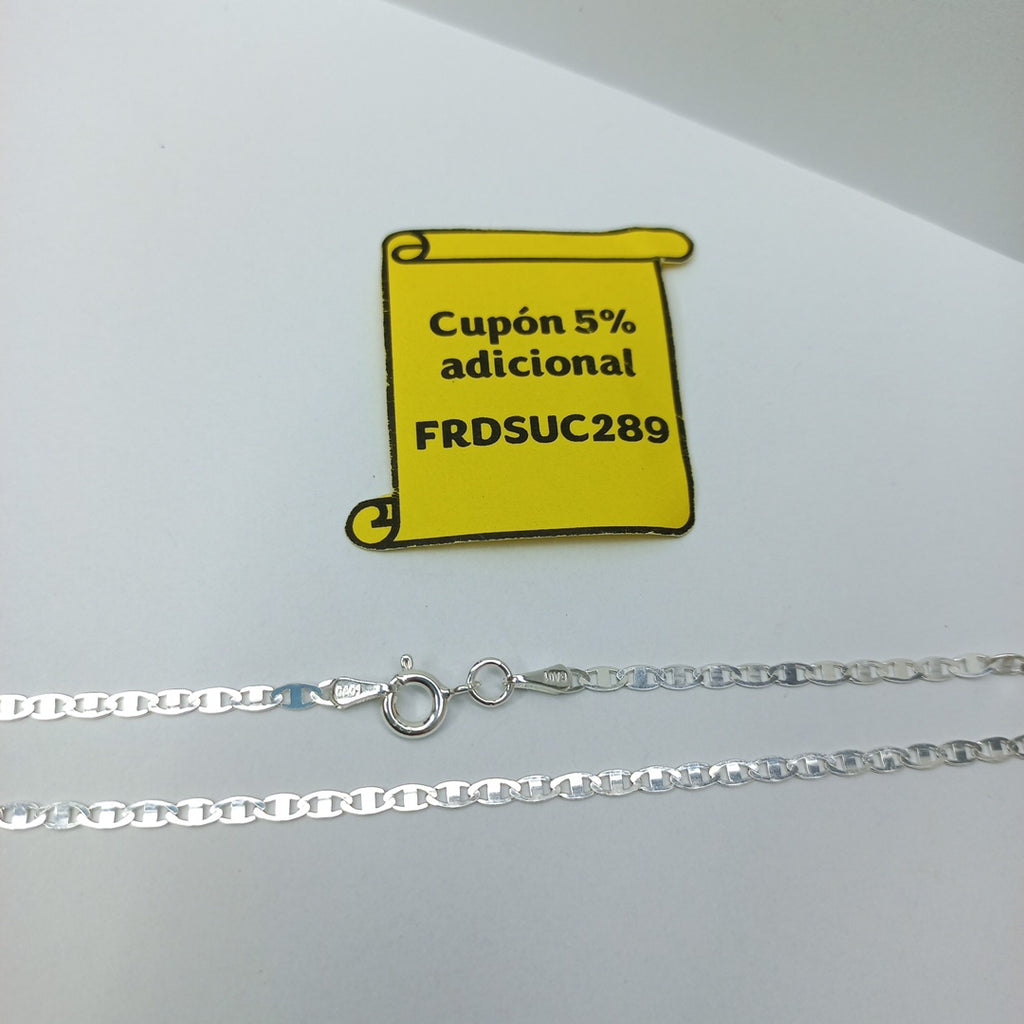 CADENA TEJIDO ESPEJO PLATA .925 60 CM 4.2 GR (NUEVO)