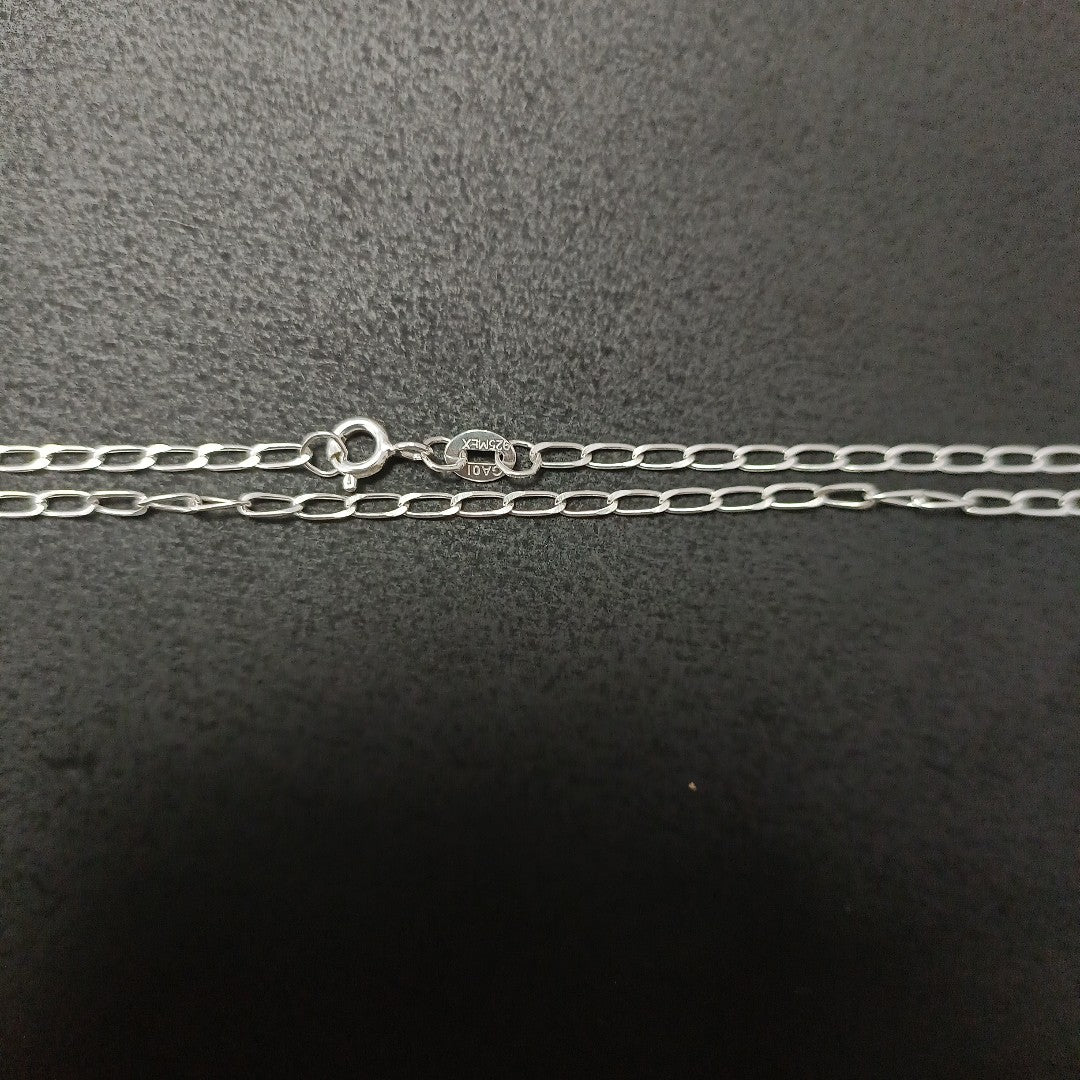 CADENA TEJIDO ESLABONES PLATA .925 55 CM 2.9 GR (NUEVO)