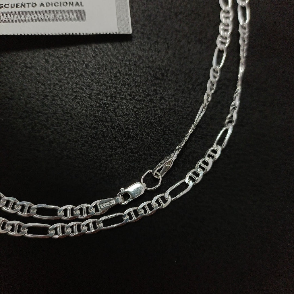 CADENA TEJIDO MARINERO PLATA .925 55 CM 7.9 GR (NUEVO)