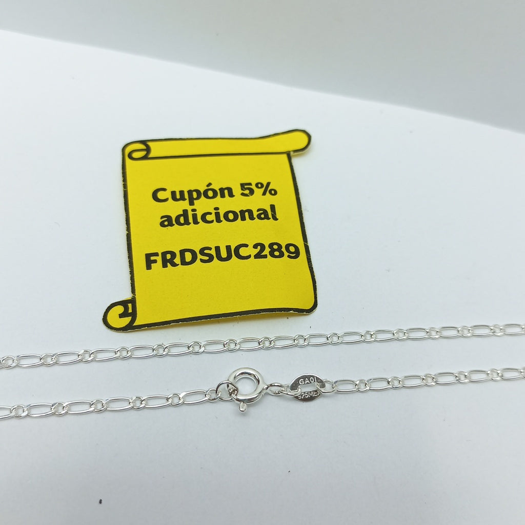 CADENA TEJIDO 1X1 PLATA .925 55 CM 3.3 GR (NUEVO)