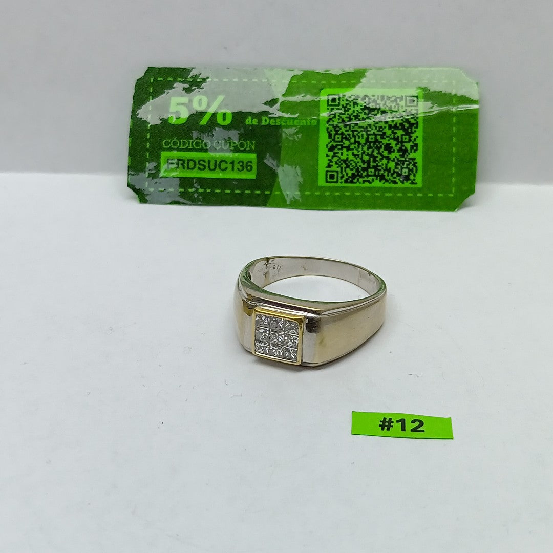 ANILLO ORO BLANCO 18 K 9.3 GRMS (SEMINUEVO)