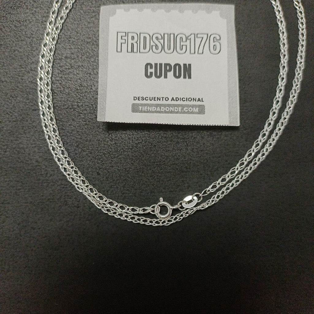 CADENA TEJIDO ESLABONES PLATA .925 50 CM 3.5 GR (NUEVO)