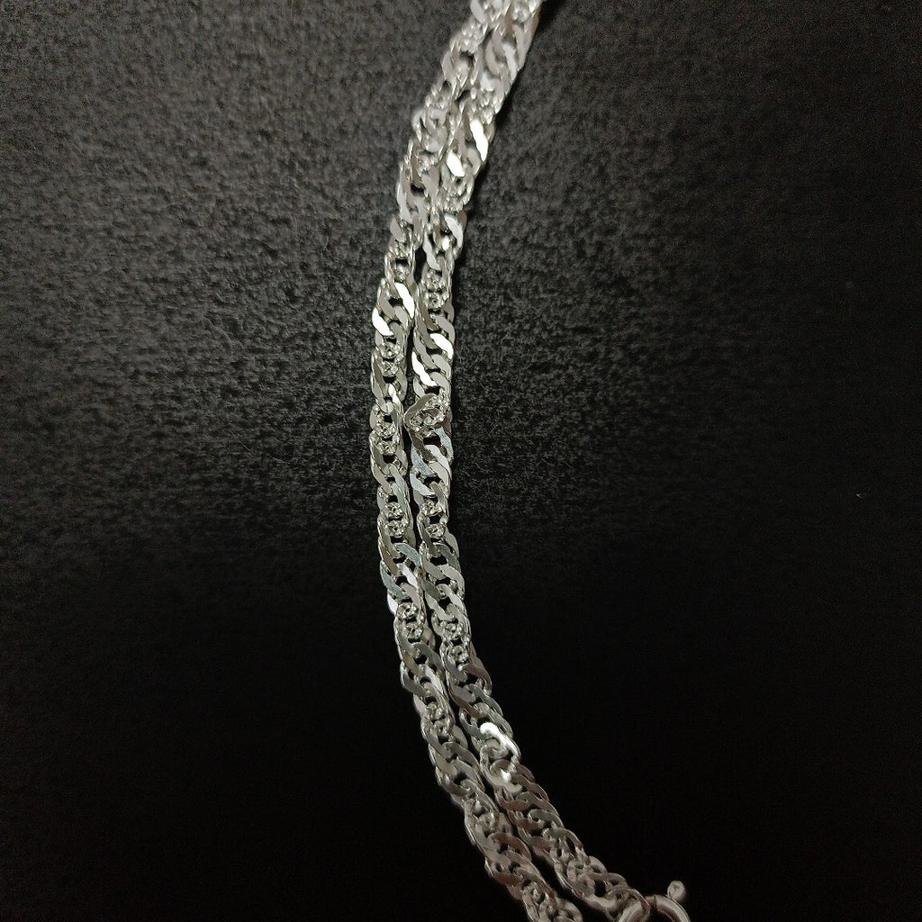 CADENA TEJIDO MEDIO TORZAL PLATA .925 55 CM 6.2 GR (NUEVO)