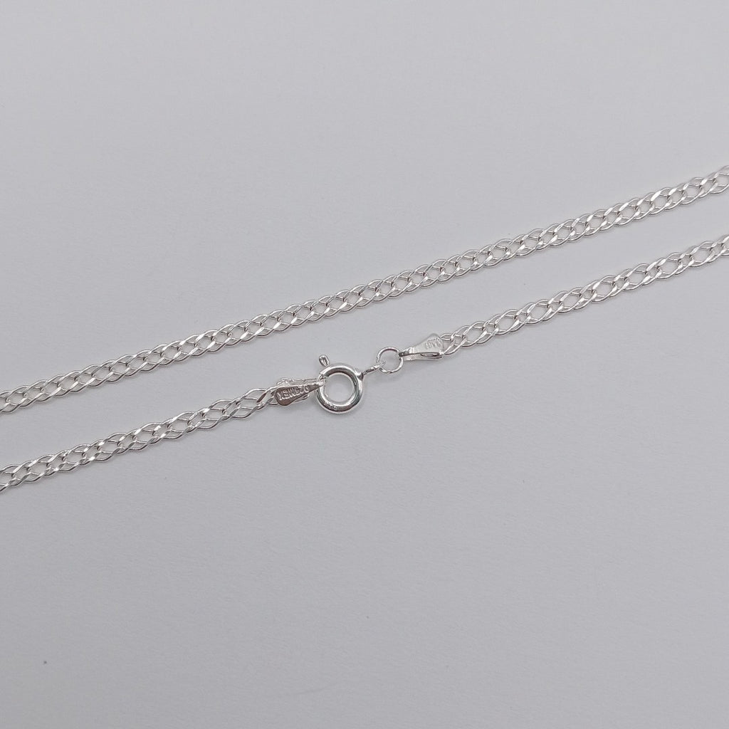 CADENA TEJIDO ESLABONES PLATA .925 55 CM 3.8 GR (NUEVO)