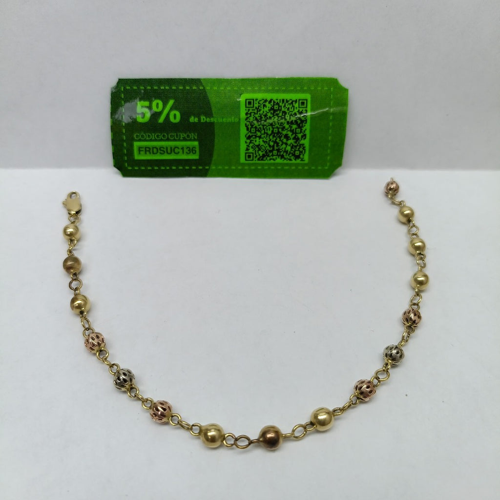 PULSERA ORO COMBINADO 14 K 5.3 GRMS (SEMINUEVO)