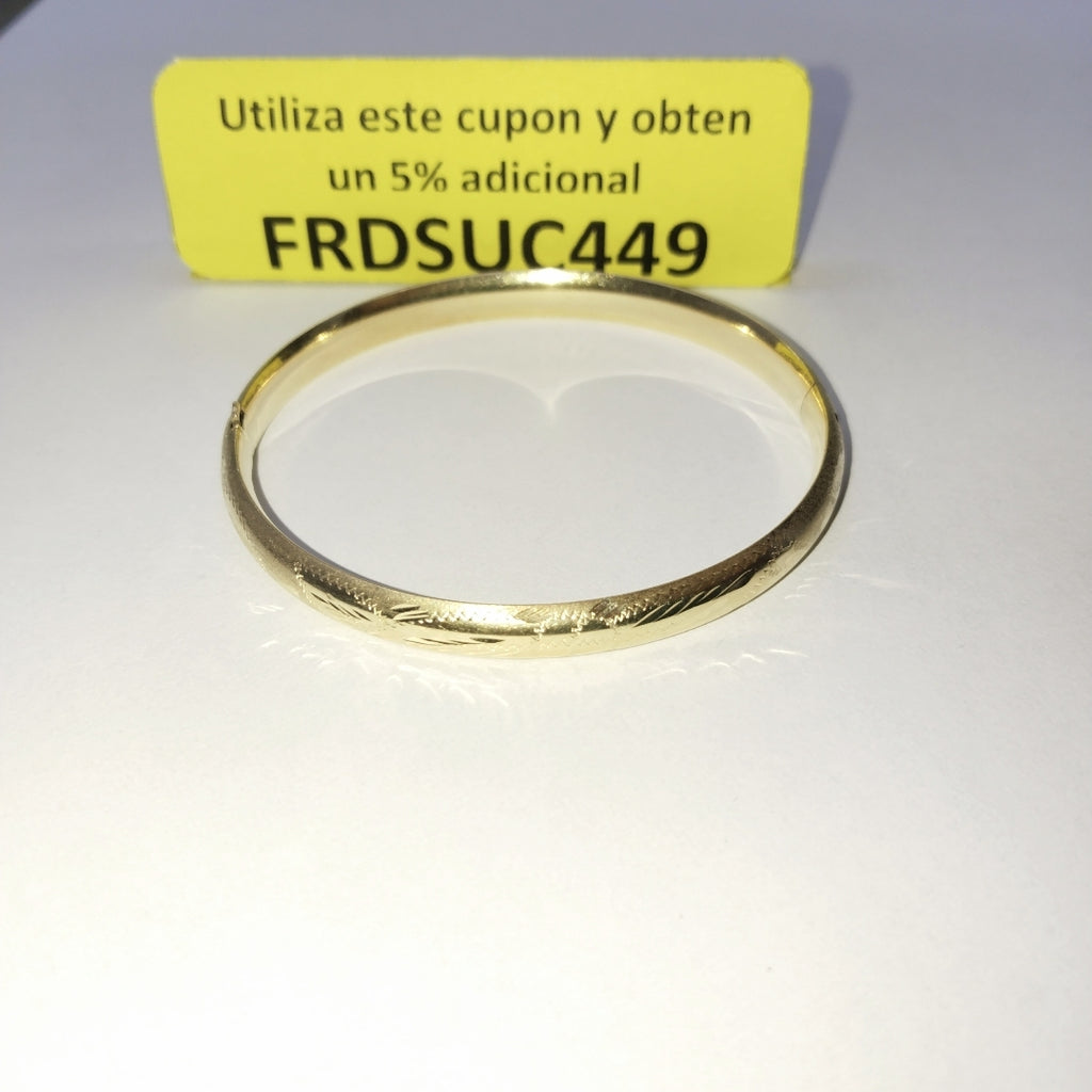 PULSERA RIGIDA ORO 14 K 7.7 GRMS (SEMINUEVO)