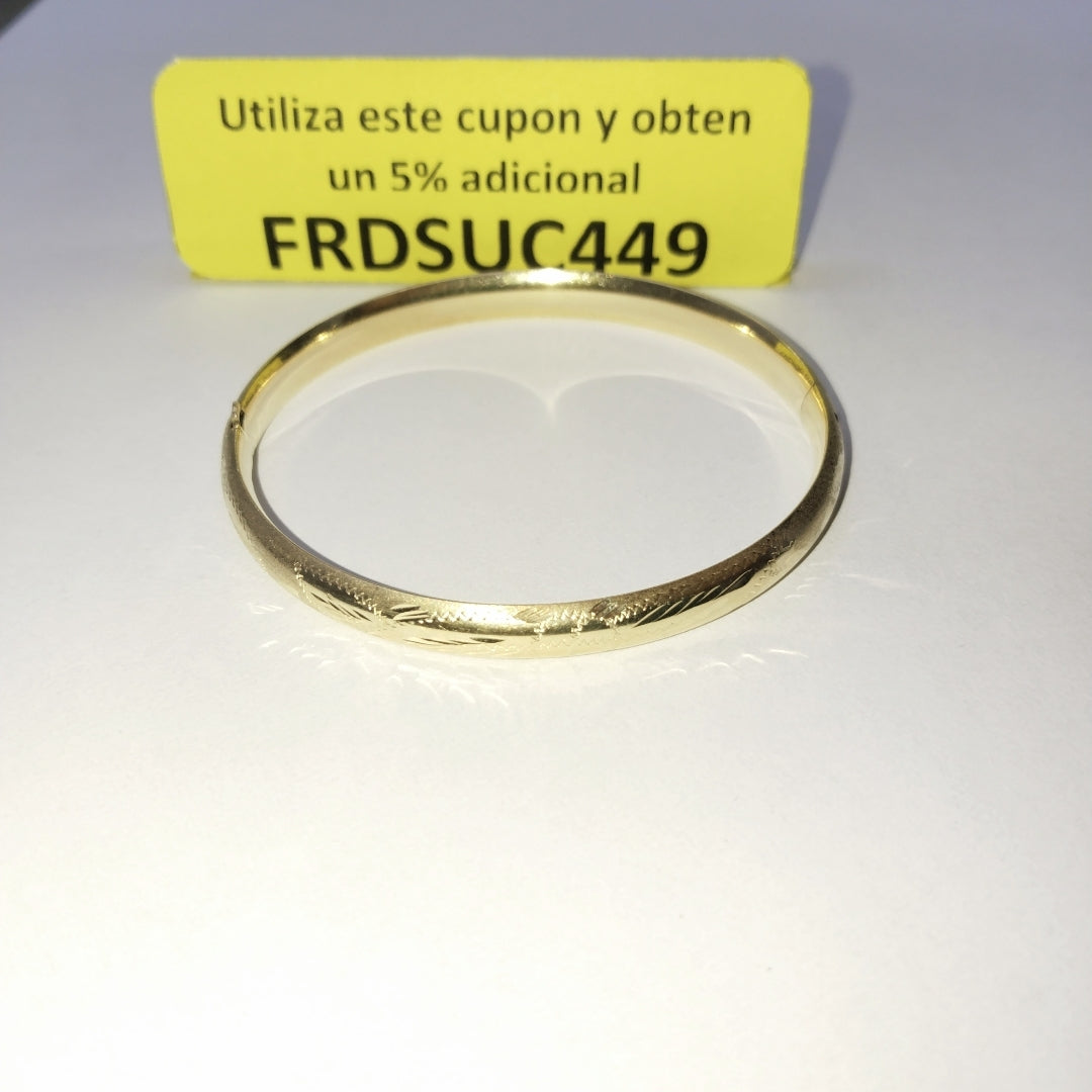 PULSERA RIGIDA ORO 14 K 7.7 GRMS (SEMINUEVO)