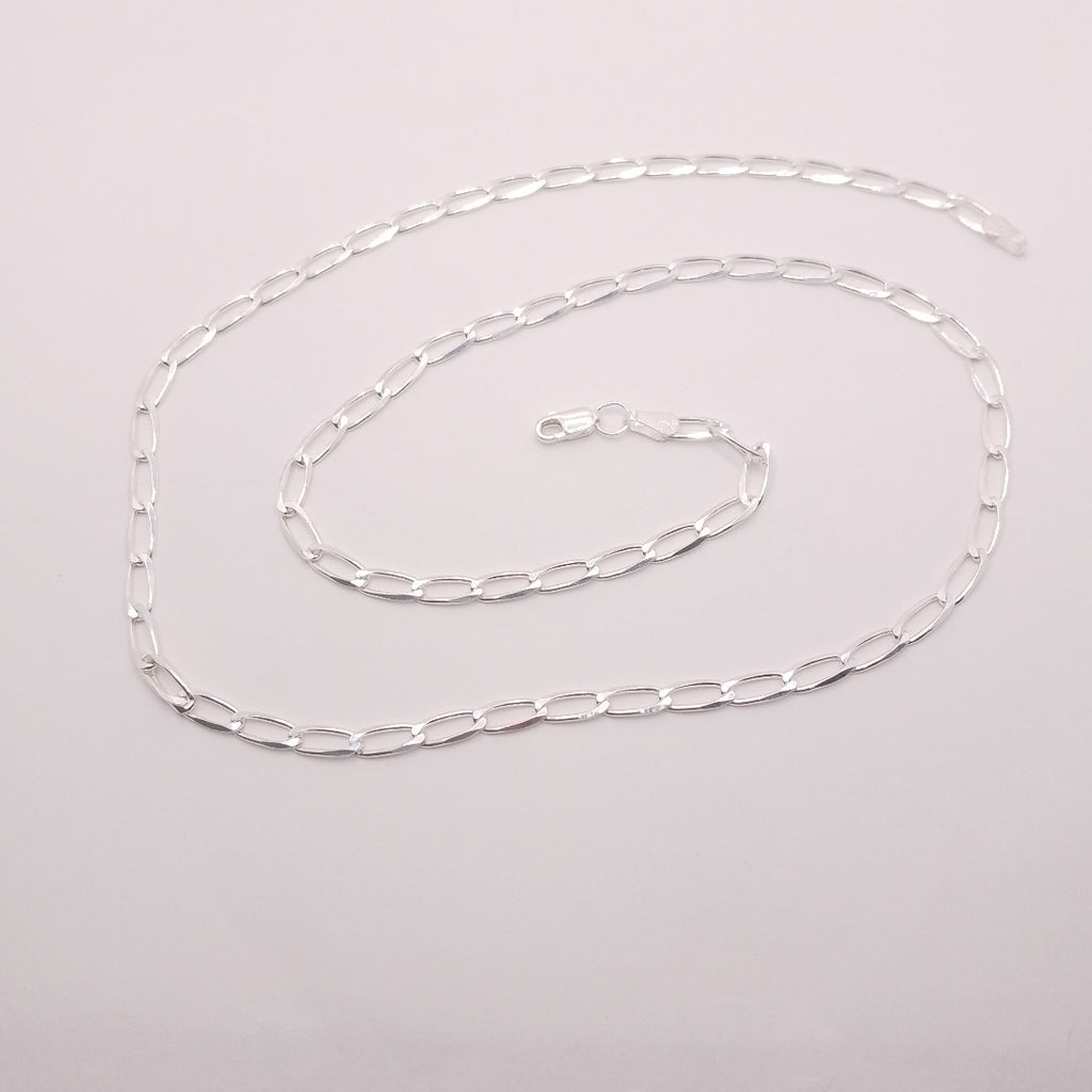 CADENA TEJIDO ESLABONES PLATA .925 60 CM 10.6 GR (NUEVO)