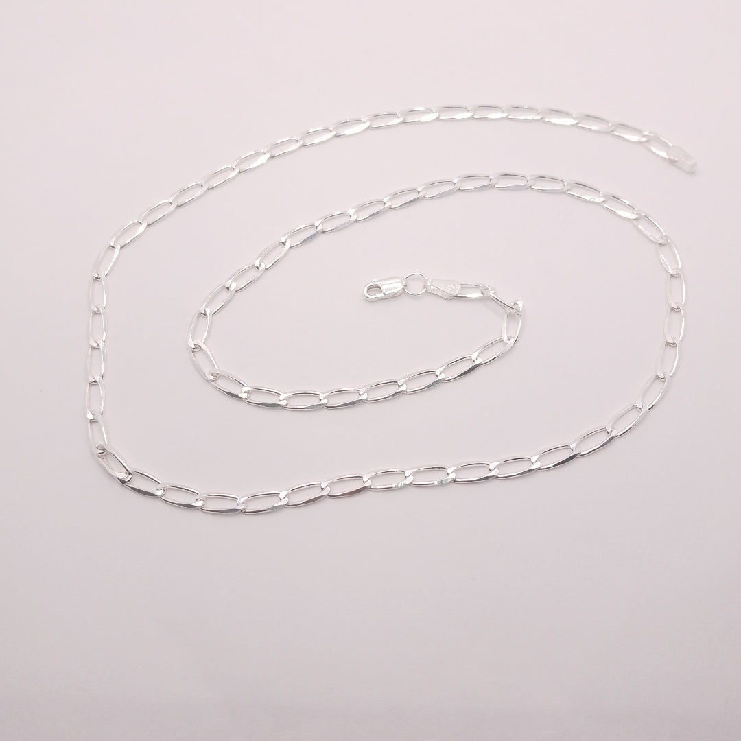 CADENA TEJIDO ESLABONES PLATA .925 60 CM 10.6 GR (NUEVO)