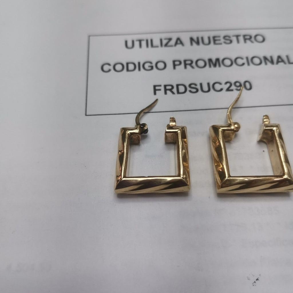 ARETES PAR ORO 14 K 3.9 GRMS (SEMINUEVO)