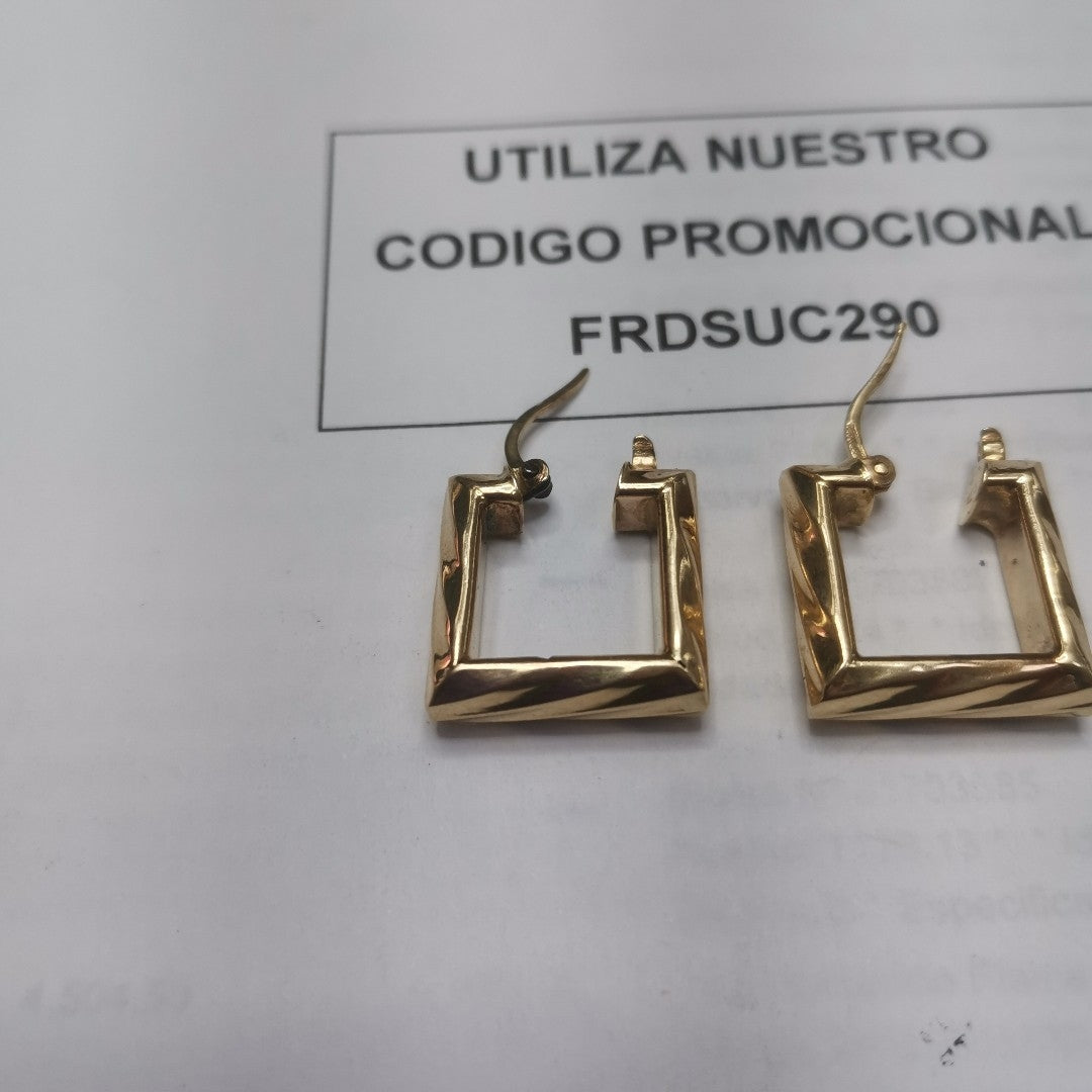 ARETES PAR ORO 14 K 3.9 GRMS (SEMINUEVO)