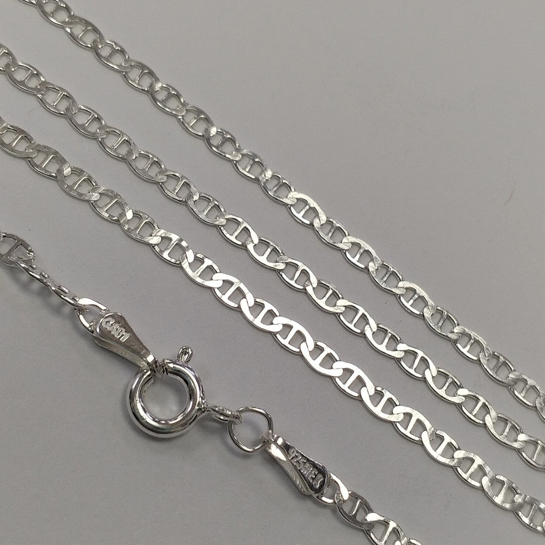 CADENA TEJIDO GUCHI PLATA .925 55 CM 3.6 GR (NUEVO)