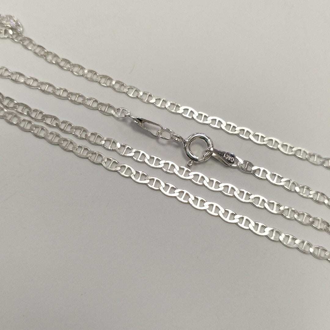 CADENA TEJIDO GUCHI PLATA .925 60 CM 3.8 GR (NUEVO)