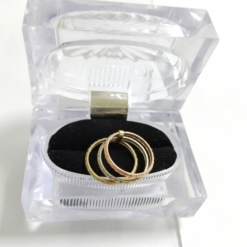 ARGOLLA ORO COMBINADO 14 K 2,20 GRMS (SEMINUEVO)