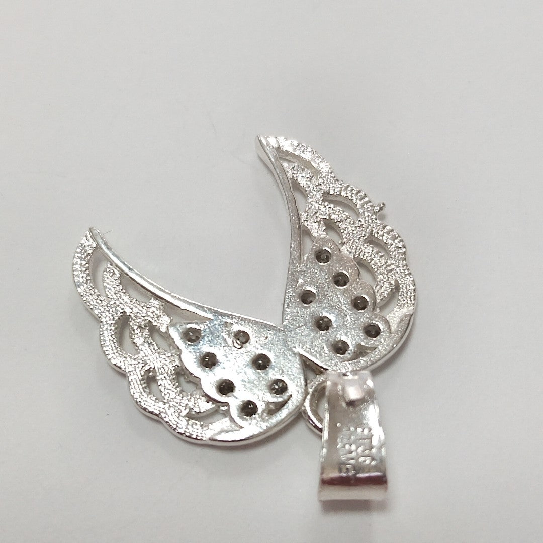 DIJE ALAS C/CIRCONIAS PLATA .925 2.4 GR (NUEVO)
