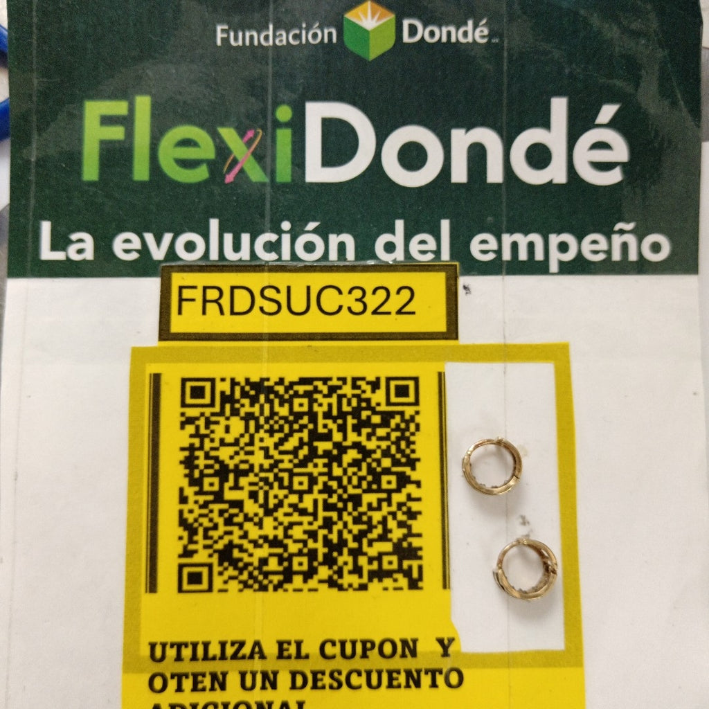 ARETES PAR ORO 10 K 2.1 GRMS (SEMINUEVO)