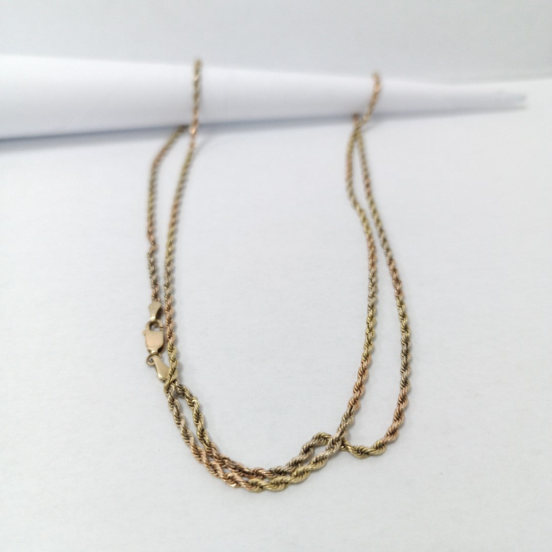 CADENA ORO, ORO COMBINADO 14 K 11.2 GRMS (SEMINUEVO)