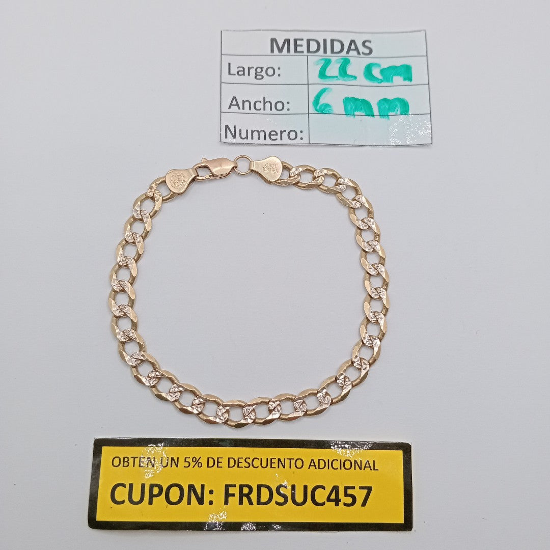 PULSERA ORO, RODIADO 10 K 13.5 GRMS (SEMINUEVO)