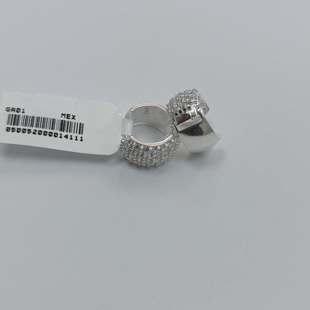 HUGGIES C/CIRCONIAS PLATA .925 5.4 GR (NUEVO)