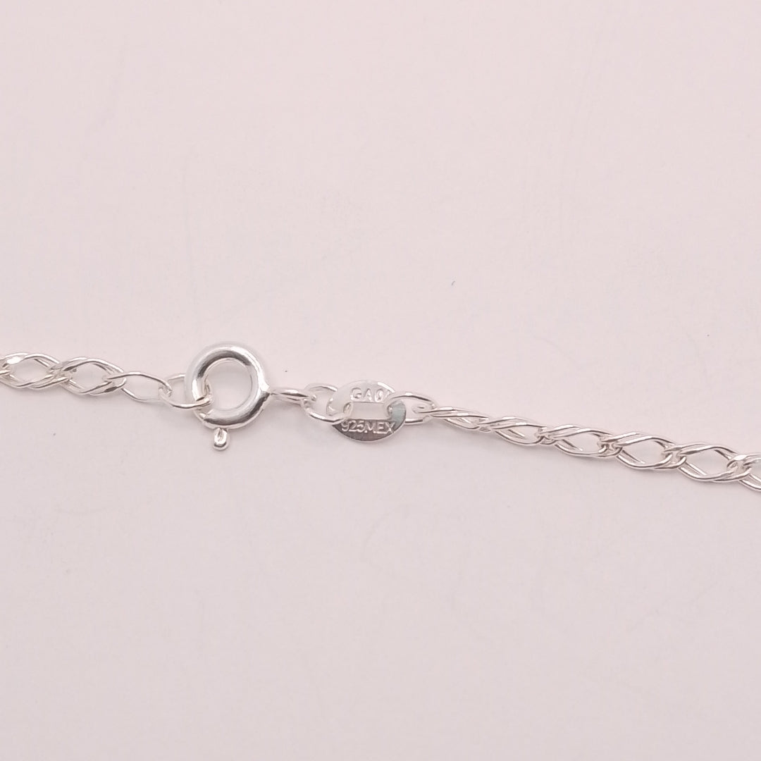 CADENA TEJIDO ESLABONES PLATA .925 50 CM 3.6 GR (NUEVO)