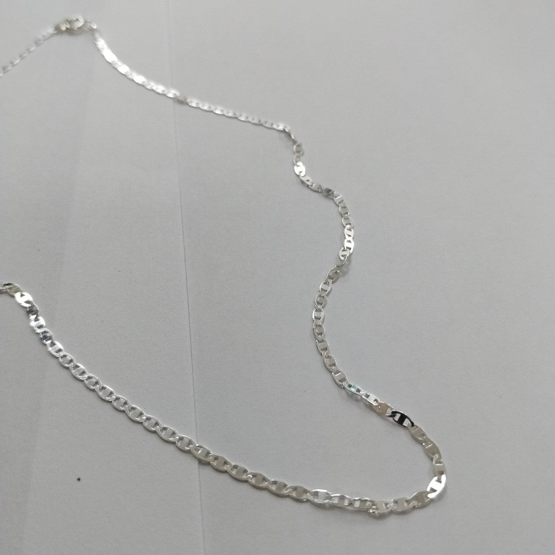 CADENA TEJIDO ESPEJO PLATA .925 55 CM 3.8 GR (NUEVO)