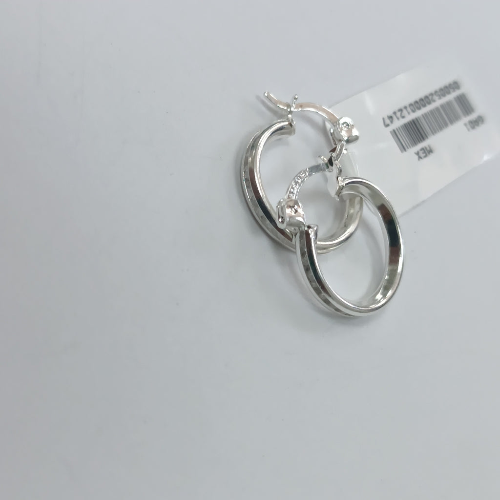 PAR ARRACADAS FACETADAS PLATA .925 1.7 GR (NUEVO)