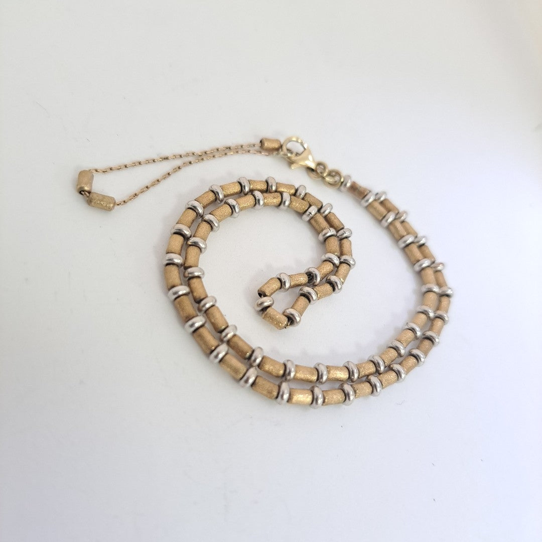 GARGANTILLA ORO, ORO BLANCO 10 K 10.1 GRMS (SEMINUEVO)