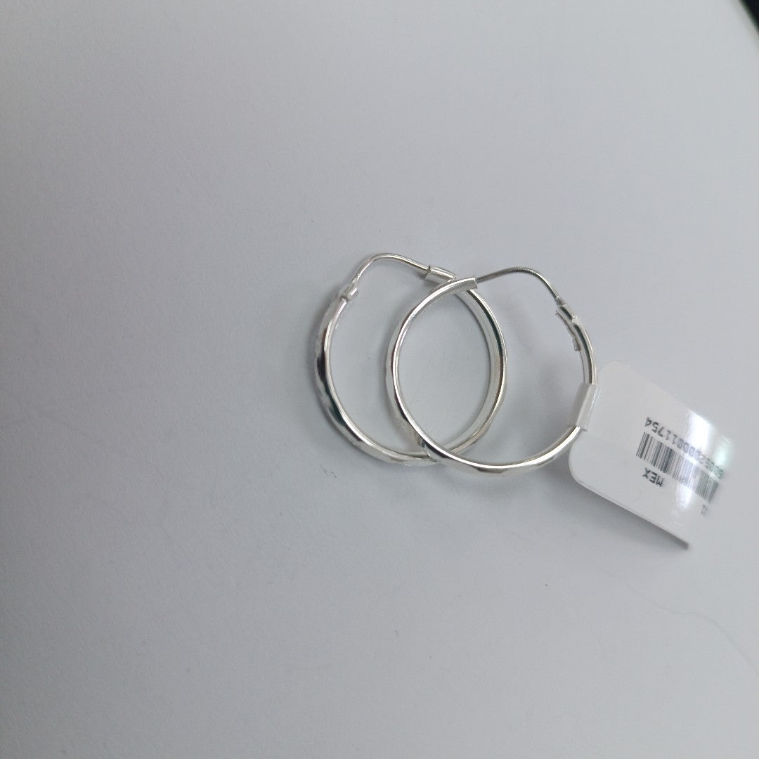 PAR ARRACADAS FACETADA PLATA .925 2.1 GR (NUEVO)