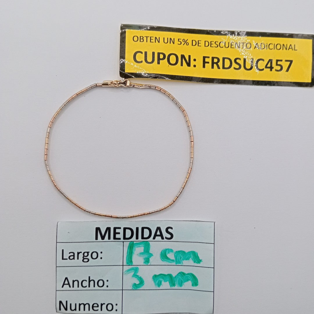 PULSERA ORO COMBINADO 10 K 5 GRMS (SEMINUEVO)
