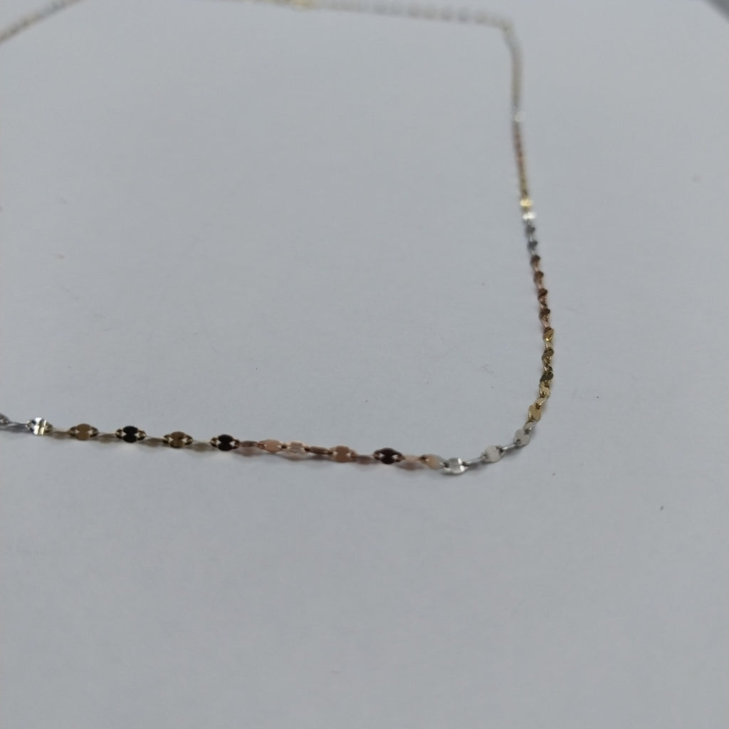 CADENA ORO, ORO COMBINADO 14 K 1 GRMS (SEMINUEVO)