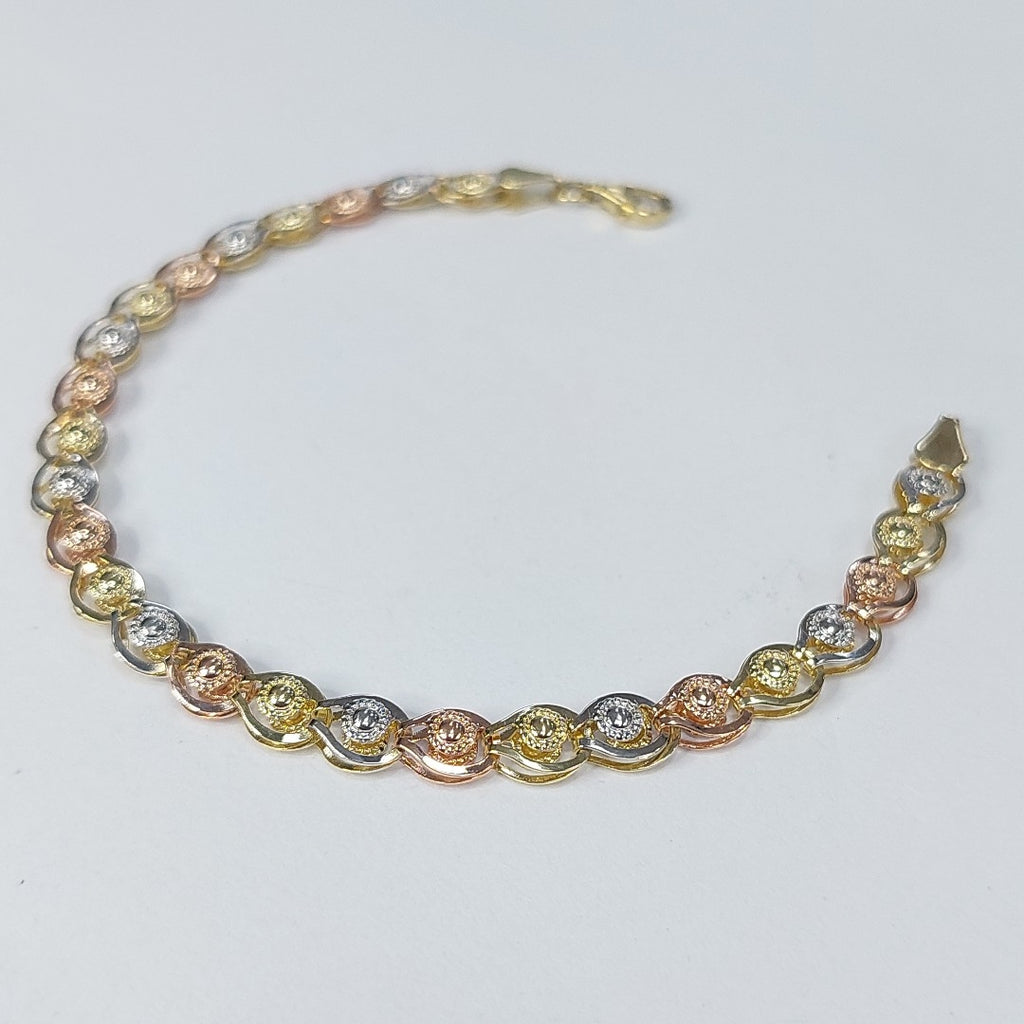PULSERA ORO, ORO COMBINADO 10 K 4.4 GRMS (SEMINUEVO)