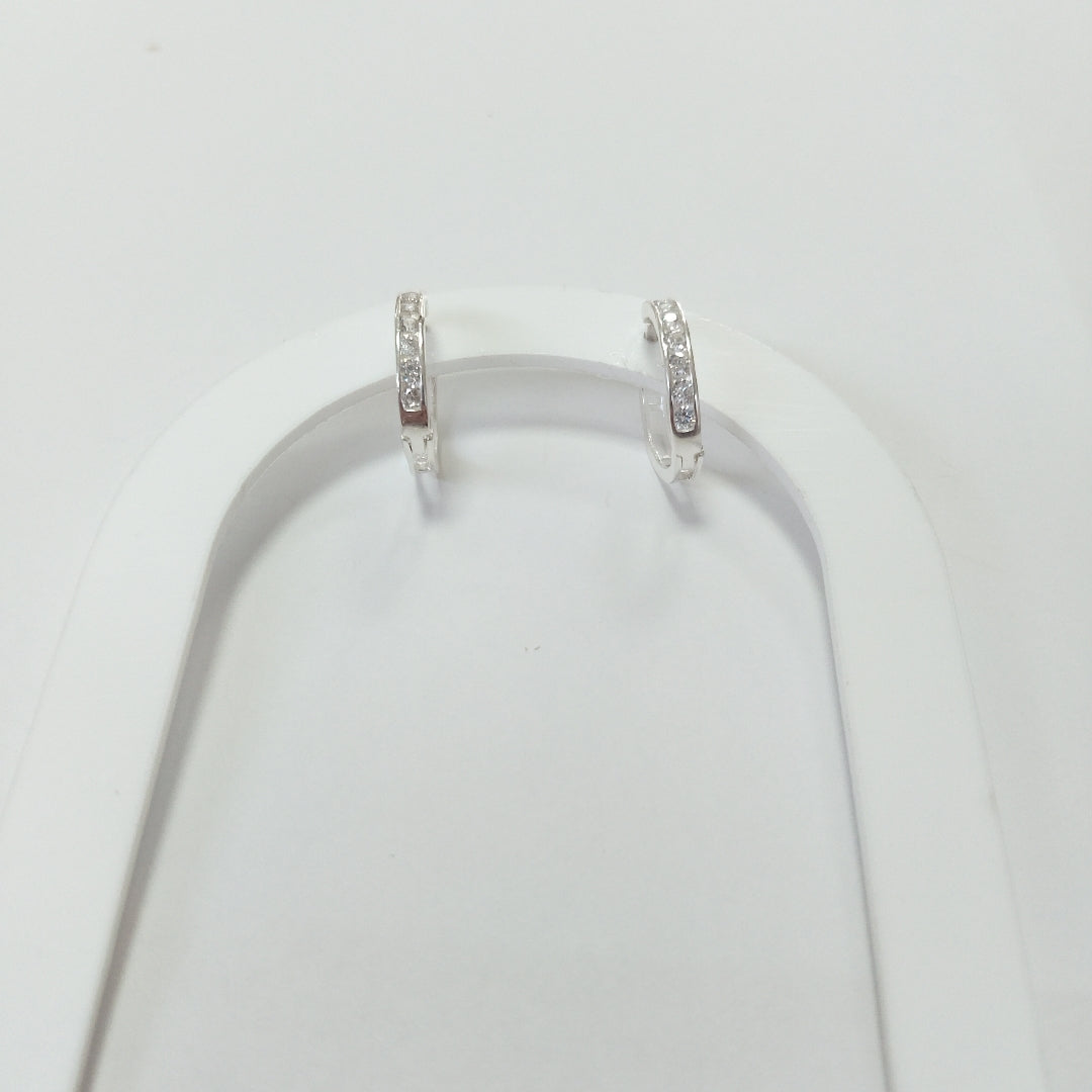 ARRACADAS C/CIRCONIAS PLATA .925 2.1 GR (NUEVO)