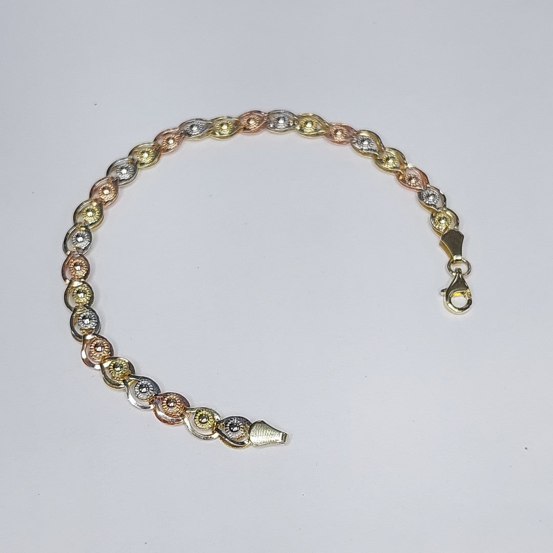 PULSERA ORO, ORO COMBINADO 10 K 4.4 GRMS (SEMINUEVO)