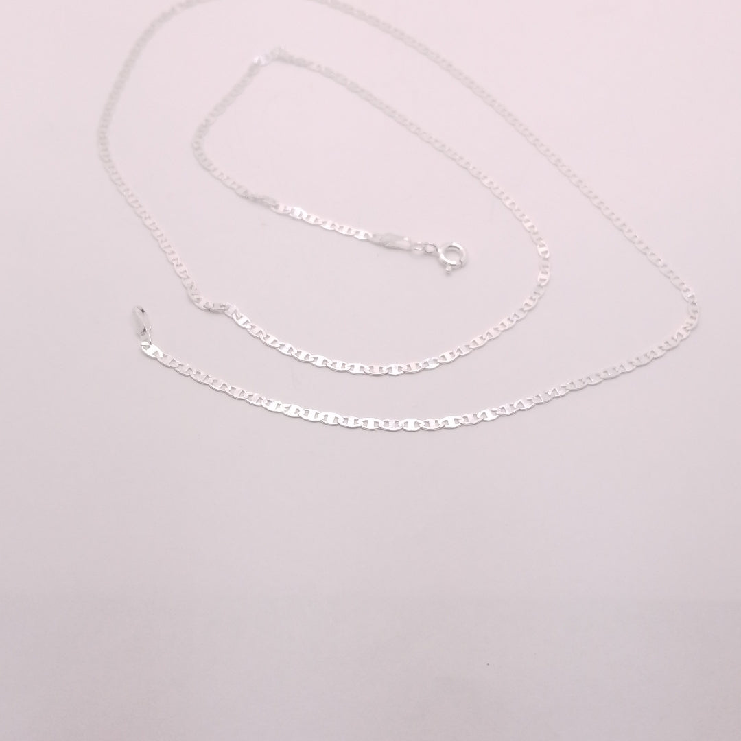 CADENA TEJIDO ESPEJO PLATA .925 60 CM 4.3 GR (NUEVO)