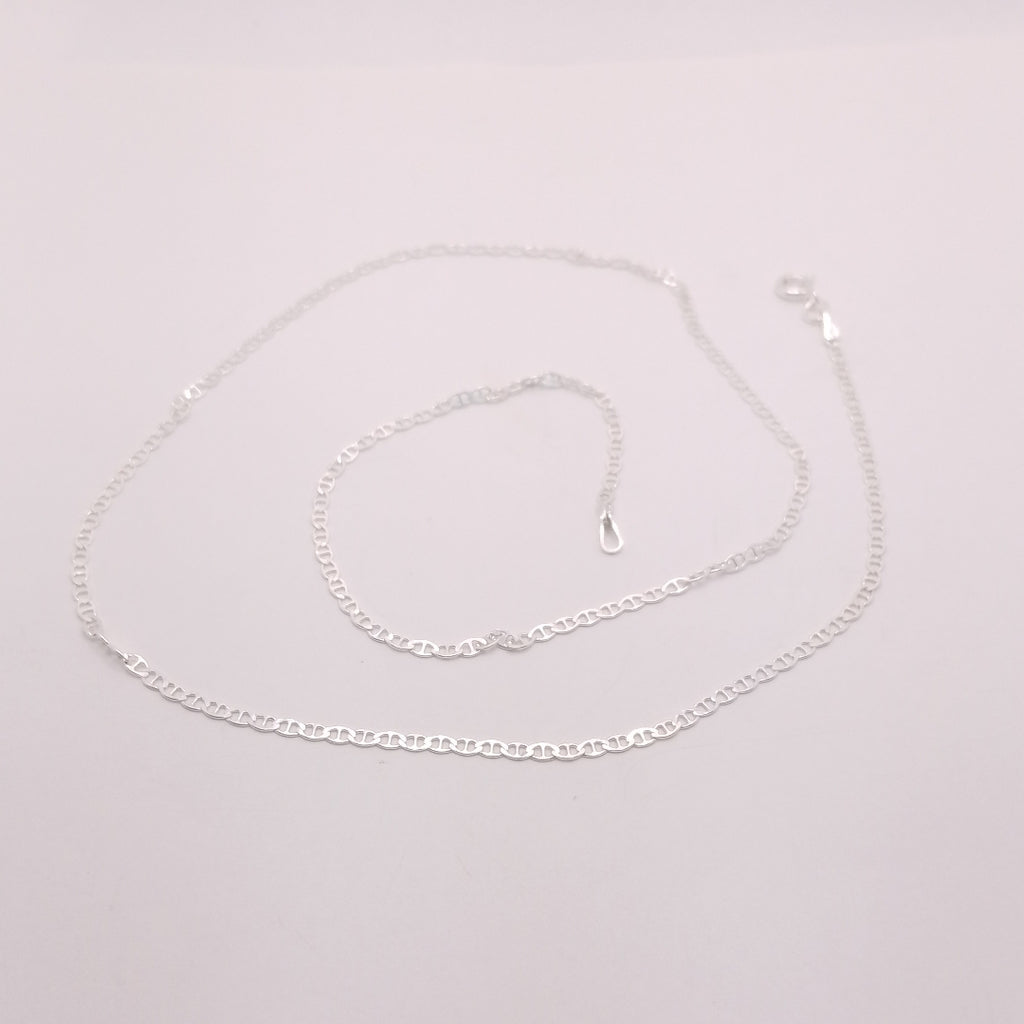 CADENA TEJIDO GUCHI PLATA .925 55 CM 3.5 GR (NUEVO)