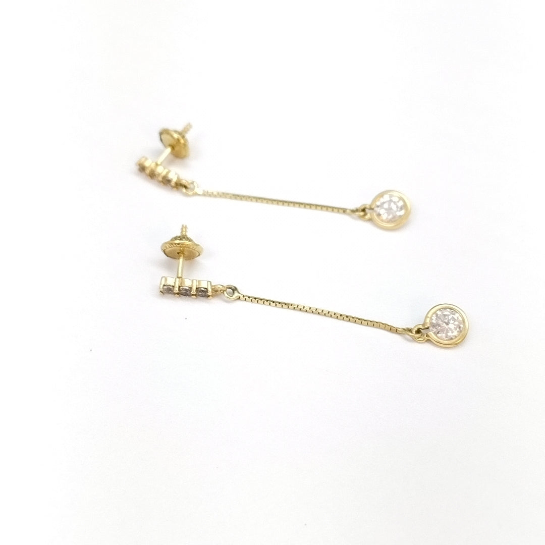BROQUELES PAR ORO 14 K 1.2 GRMS (SEMINUEVO)