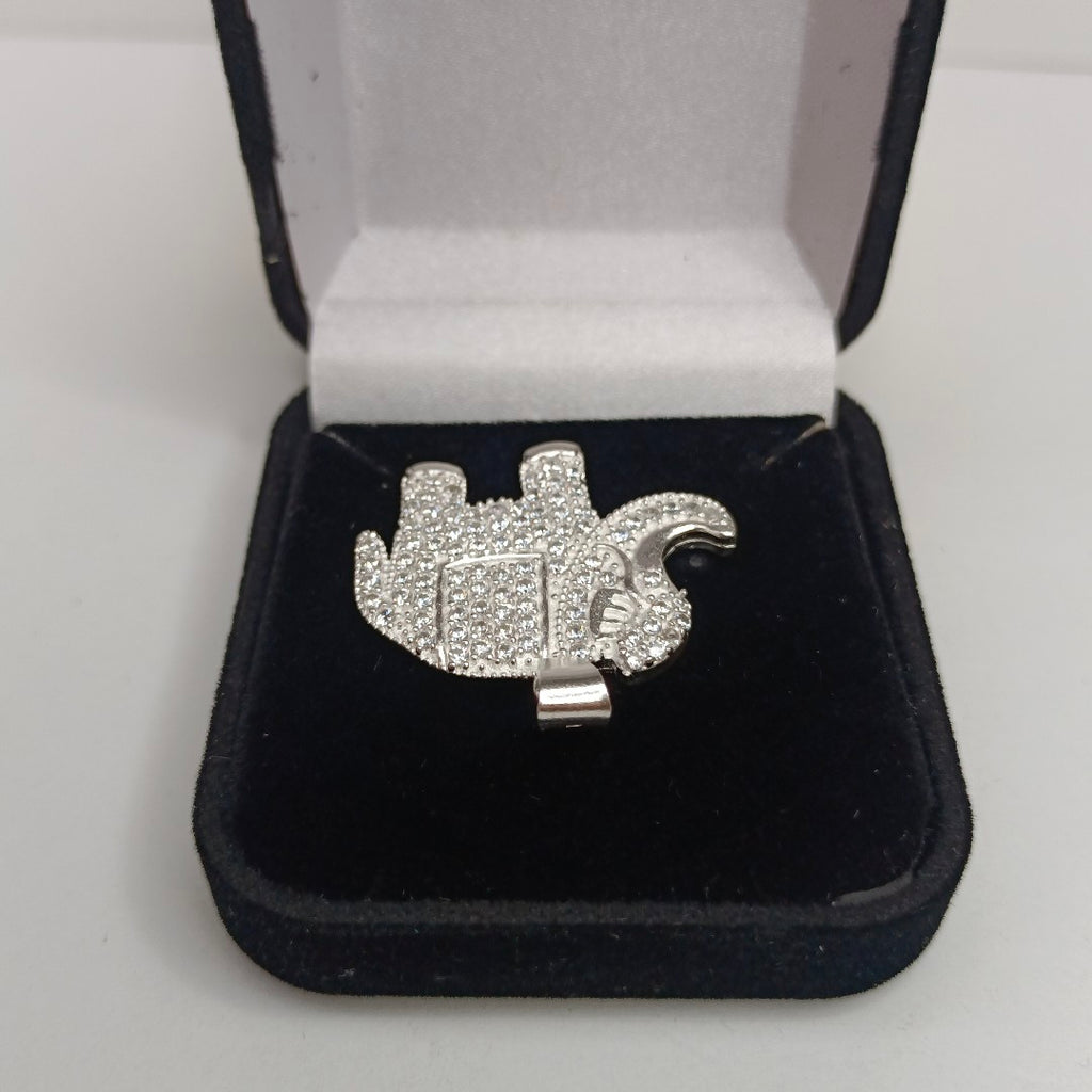 DIJE ELEFANTE C/CIRCONIAS PLATA .925 5.1 GR (NUEVO)