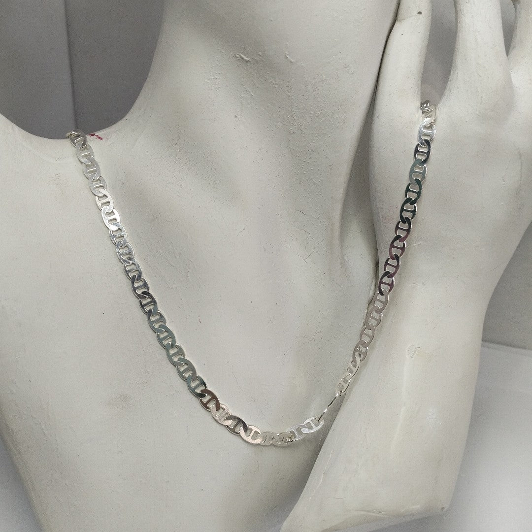 CADENA TEJIDO GUCHI PLATA .925 55 CM 12.8 GR (NUEVO)