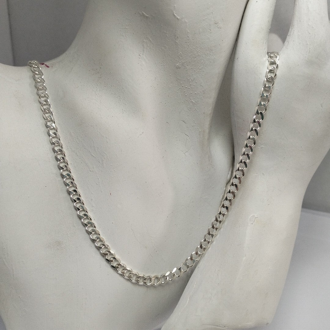 CADENA TEJIDO BARBADO PLATA .925 60 CM 13.8 GR (NUEVO)