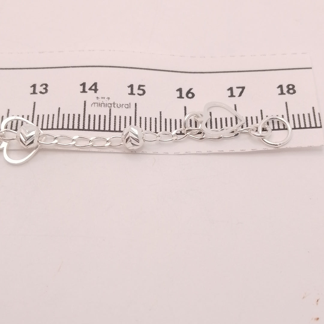PULSERA TEJIDO ESPECIAL PLATA .925 18 CM 2.6 GR (NUEVO)