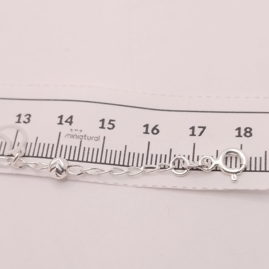 PULSERA TEJIDO TEJIDO ESPECIAL PLATA .925 18 CM 3.1 GR (NUEVO)