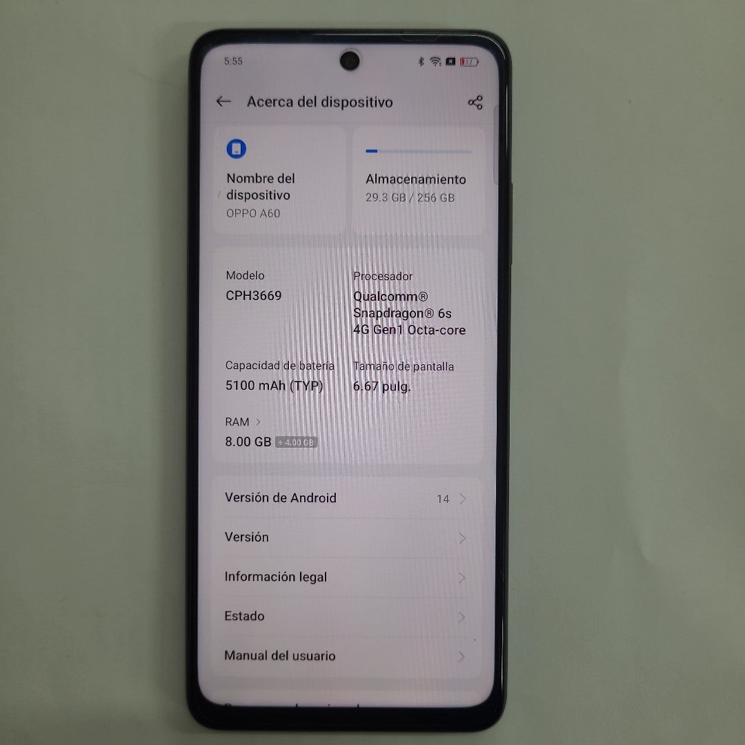 CELULAR OPPO  A60 CPH3669 256 GB 8 GB RAM (SEMINUEVO)