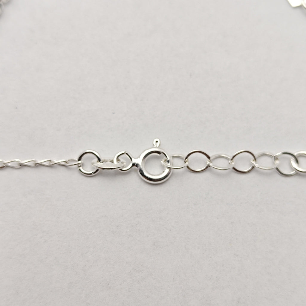 PULSERA TEJIDO LLAVE PLATA .925 18 CM 2.3 GR (NUEVO)