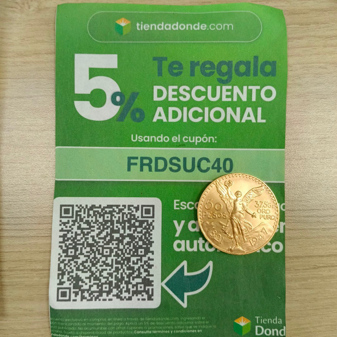 K1 41.6 GRMS 21 K IDENTIFICACIÓN MONEDA NOMINATIVA MONEDAS PESOS 50 PESOS (SEMINUEVO)